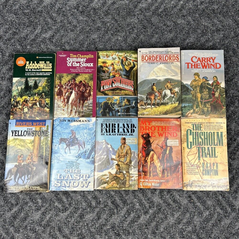 Paperback Book Lot Of 10 Western Native American Pioneers Various Authors